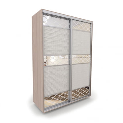 Шкаф-купе 2-х дверный Акцент-Лайн КР 1600х600 Ясень шимо светлый_0