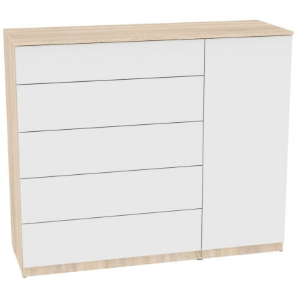 Комод Калисто(K39)1147х1352х468PUSHtoOPEN(ДСС-Белый)_0