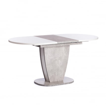 Стол обеденный SATURN ЛДСП, 120-160x80x75,5 см, Бетон/Белый_7