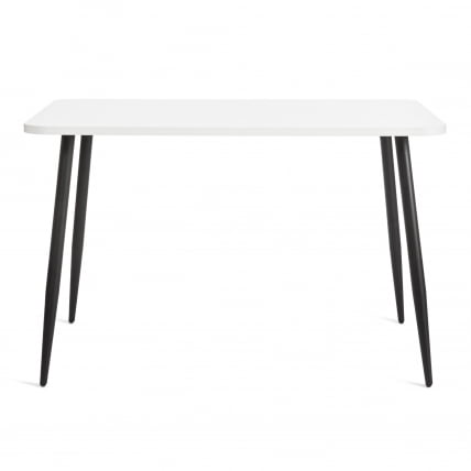 Стол PLUTO ЛДСП/металл, 120x80x77 см, Белый/Черный_1