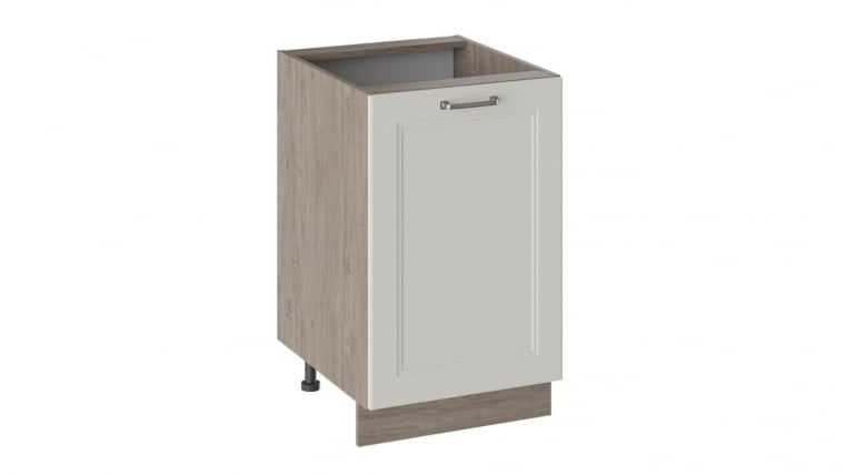 Шкаф напольный Одри Н_72-50_1ДР Дуб Сонома трюфель/Бежевый шелк_0