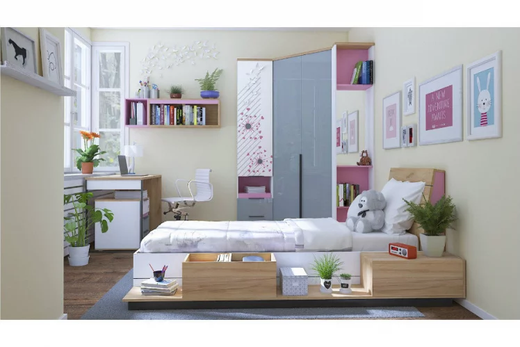 Модульная детская Урбан Урбан №1 Белый/Розовый_0