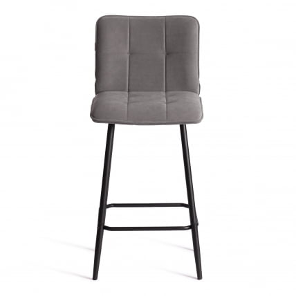 Полубарный стул Bari/Бари велюр, серый, 29, 42х55х99 см_4