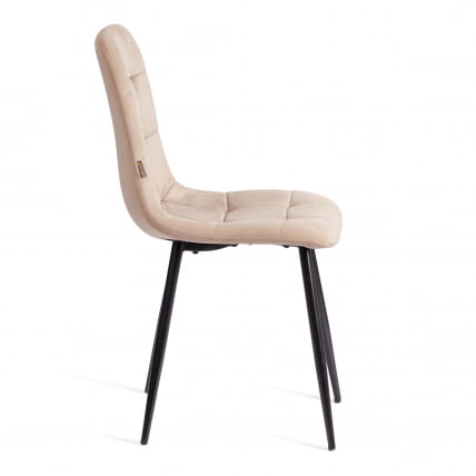 Стул CHILLY (mod. JSC-220) Велюр/металл , 44,5х52,5х88 см, Beige (бежевый) HLR8 / черный_1