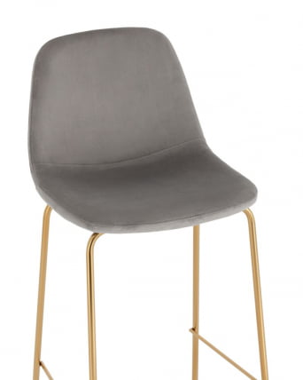 Комплект из двух стульев Валенсия SN велюр серый золотые ножки (2 шт)_6