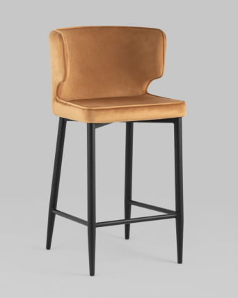 Полубарный стул Матео ножки велюр Терракотовый_1