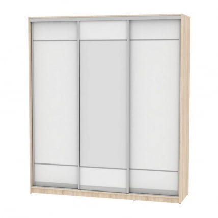 Шкаф-купе B-230х200х60-2(ДСС-Белый-D7D8D7)_0