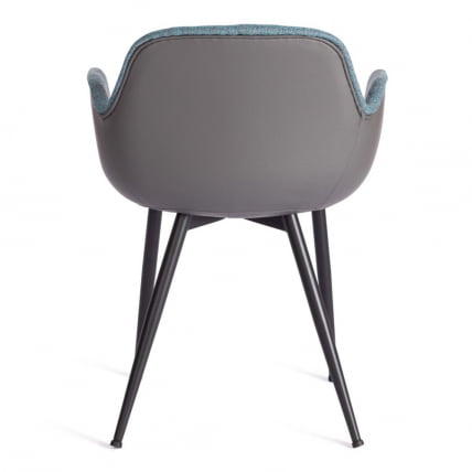 Стул VALENTINO (mod. PC45-2) / 1 шт. в упаковке металл/экокожа/ткань, 55 х 58 х 81 см, Turquoise (бирюзовый)/Grey (серый)/черный_2