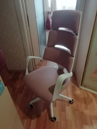 Кресло оператора Riva Chair SAKURA (белый пластик) Розовый_5