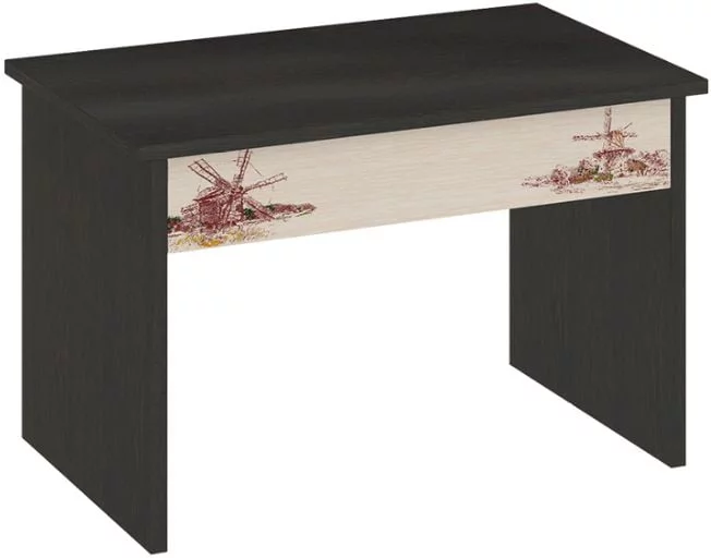 Стол журнальный трансформер Тип  7 Венге цаво/Дуб молочный(с рисунком)_1