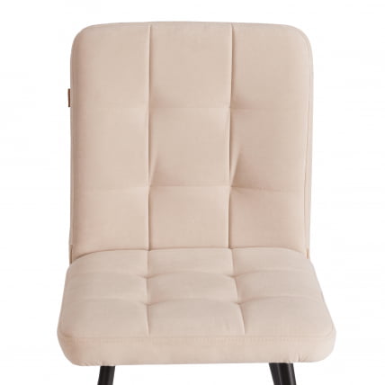 Стул обеденный Medeo LT, велюр, бежевый/черный, 7, 45х56х89 см_5