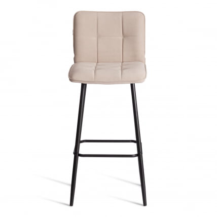 Барный стул Bari/Бари велюр, бежевый, 7, 45х56х110 см_4