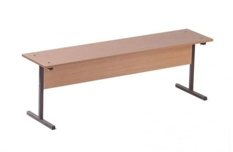 Скамья ученическая 1400х350мм ЛДСП Бук/Металл Коричневый_0