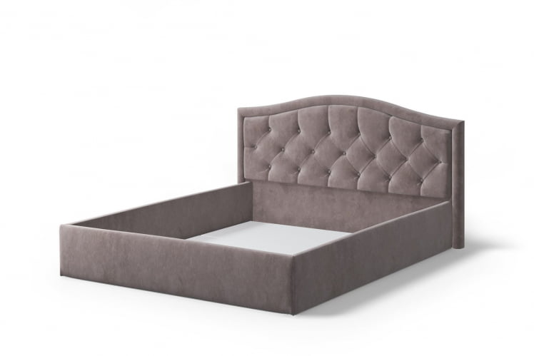 Кровать Стелла, 1200*2000 мм, велюр NEO 08, коричневый_1