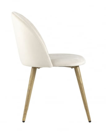 Комплект из четырех стульев Лион велюр кремовый 4 шт_1