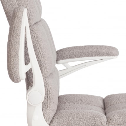 Кресло офисное Lugano Wh ткань teddy, светло-серый_9