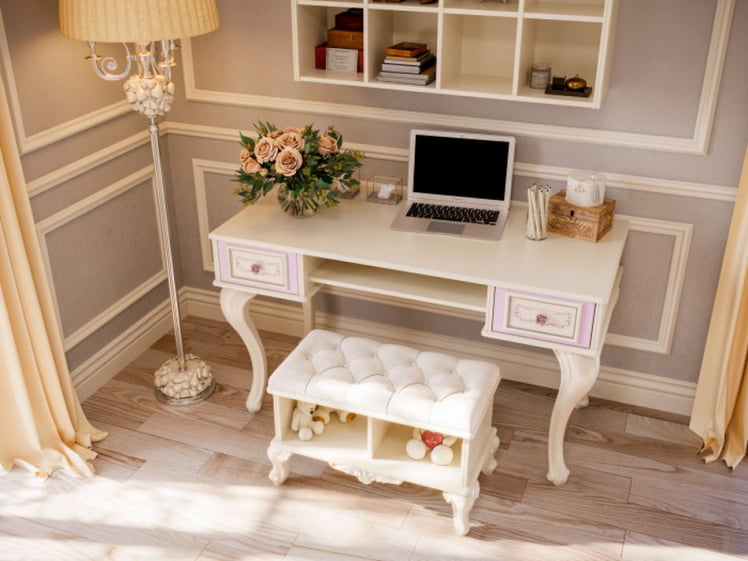 Комплект мебели для детской Маркиза №3 Алебастр Шампань_3