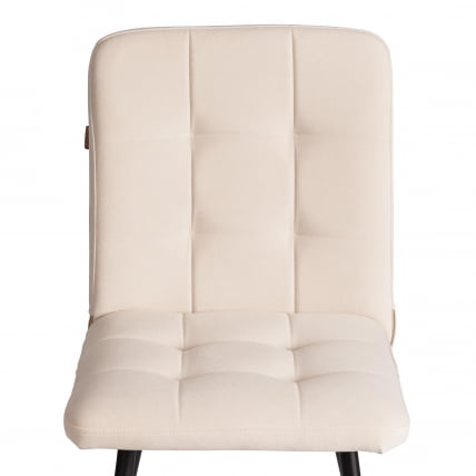 Стул обеденный Medeo LT, велюр, молочный/черный, 4, 45х56х89 см_5