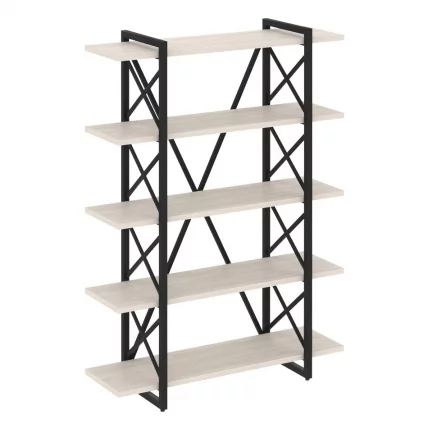 Стеллаж на регулируемых опорах - 5 полок LOFT VR.L-MST.O-5.8V Металл черный Денвер светлый_0