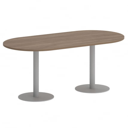Стол овальный HOME OFFICE VR.SP-5-180.1 Дуб Аризона/Серый металл_0