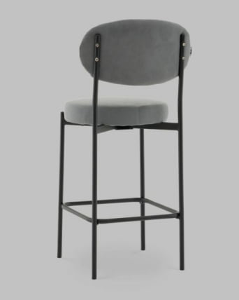 Стул Полубарный Бриф DD ПБ велюр серый_4