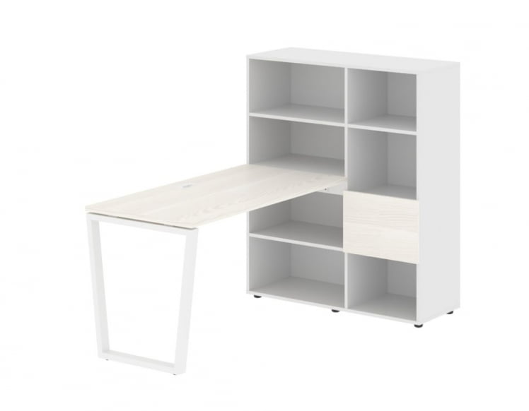 Рабочая станция EDIS EVRST 1113 Ясень Траун Белый Белый_0