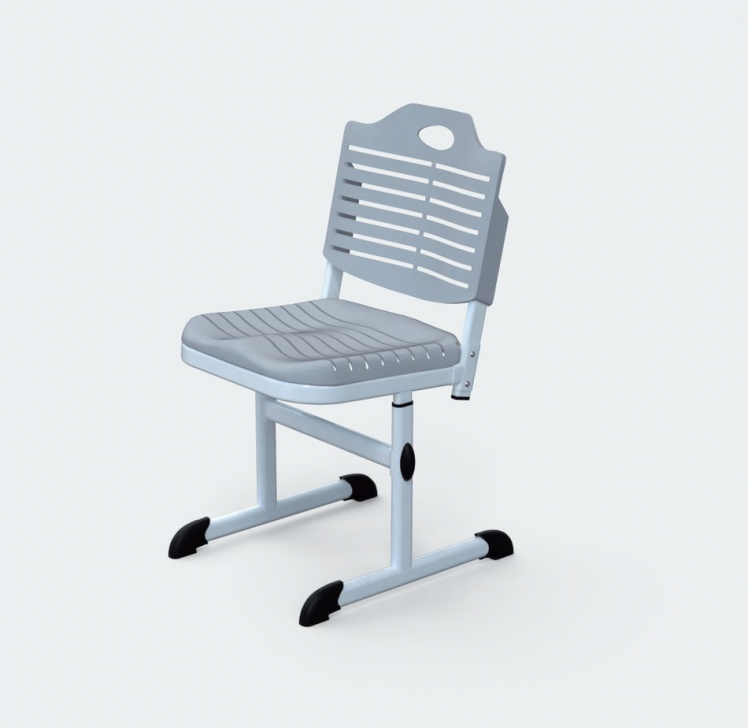 Ученический стул пластиковый (рост 3-5) Белый/Каркас белый_0