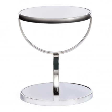 Кофейный столик GROTTO (mod. 9157) металл/дымчатое стекло, 42 х 42 х 50 см, хром_1