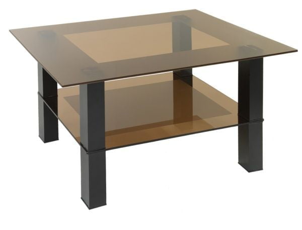 Стол журнальный Кристалл 2 Черный/тонированное_0