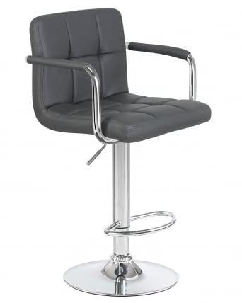 Стул барный DOBRIN KRUGER ARM Серый_1