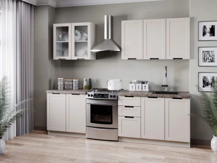 Кухонный гарнитур Джамис 2600 Белый Кашмир_0