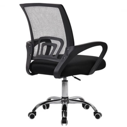 Кресло CROMEX (КРОМЕКС) Top CH-695 ХРОМ сетка/ткань TW черное_1