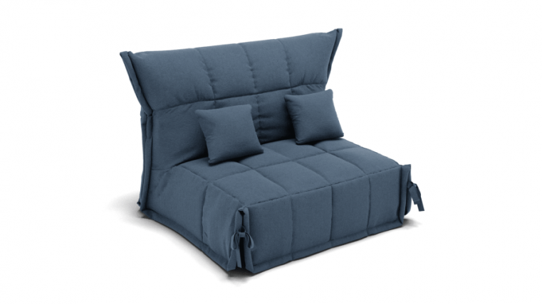 Диван Джаз 1200 (ЗР) Цвет фасада: Голубой; Тип: Прямой; Материал фасада: Металл/Велюр_0