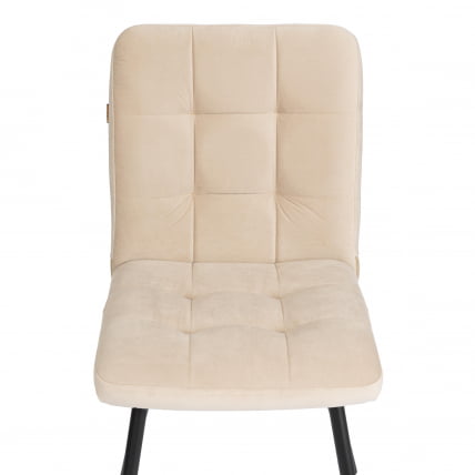 Стул обеденый Medeo велюр, 47х56х89, молочный/черный, (Porsche 2)_5