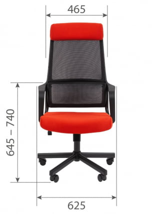 Кресло руководителя Chairman 590 ткань/сетка Красный_4