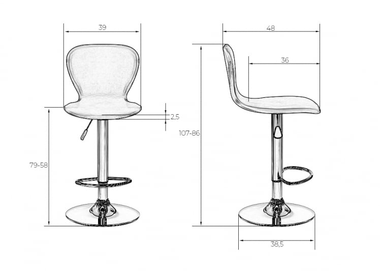 Стул барный DOBRIN ELISA Кремовый_6