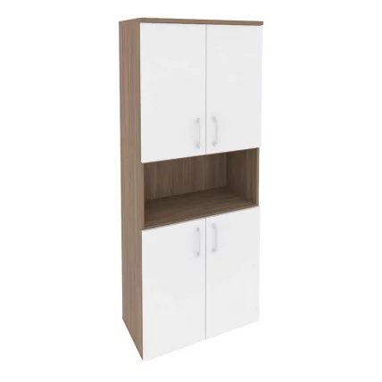 Шкаф высокий широкий (4 низких фасада ЛДСП) ONIX O.ST-1.5 Дуб Аризона/Белый_0