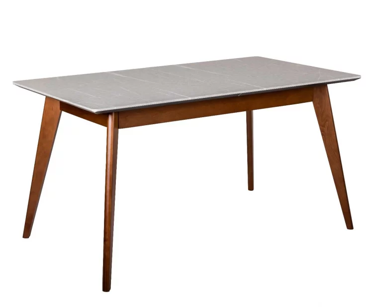 Стол раскладной Лунд 140-180 ОРЕХ-Мрамор Бьянко_2