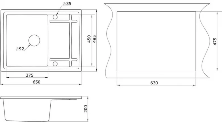 Кухонная мойка GRANULA 6501 Антик_2