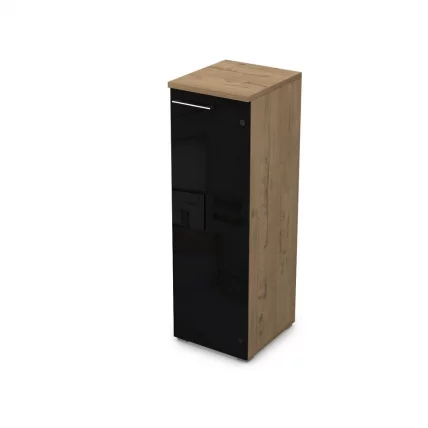 Пенал средний со стеклом правый GLOSS LINE 9НП.017.7П Teakwood_0