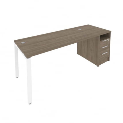 Рабочая станция с опорной тумбой Metal System Б.РС-СТП -1.4 Вяз/Белый_0