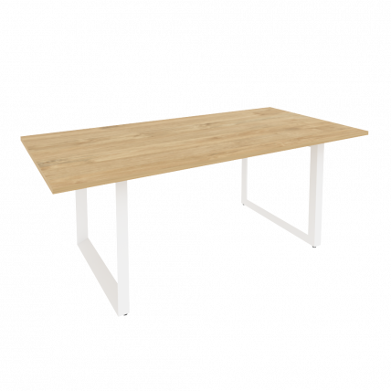 Стол переговорный на О-образном м/к ONIX O.MO-PRG-19 Тиквуд Светлый/Белый_0