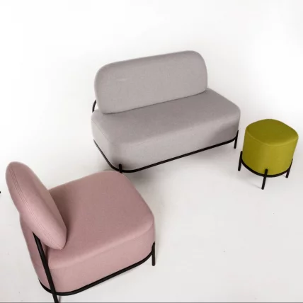 Диван Gawaii 2-х мест Тем серый_3