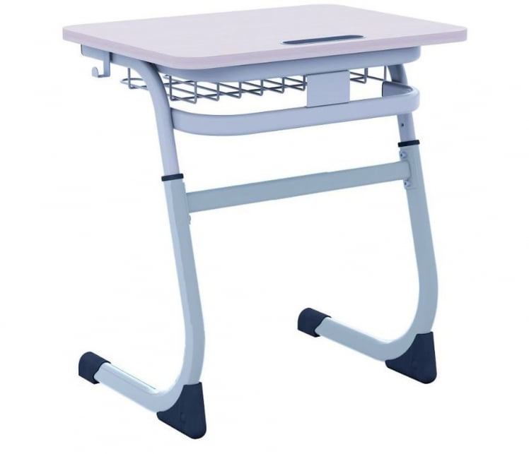Парта одноместная регулируемая по высоте СМАРТЙ 600х500 с углом наклона столешницы (рост 5-7) Серый/Серый / SMARTY_0