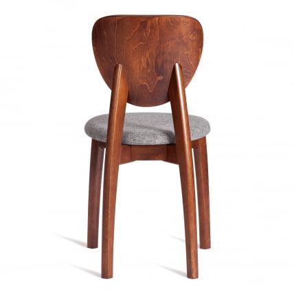 Стул DIAMANTE мягкое сидение бук, 42x42x85см, коричневый, ткань wool dimgrey, серый_3