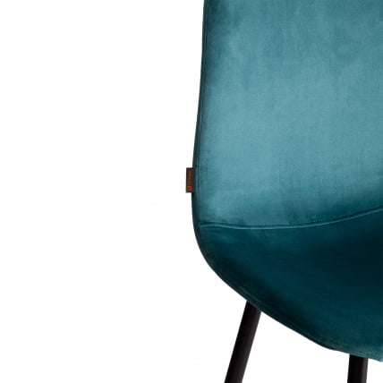 Стул BREEZE (mod. JSC-58) Велюр/металл , 44 х 53 х 86 см, light blue (светло-синий) HLR60 / черный_7