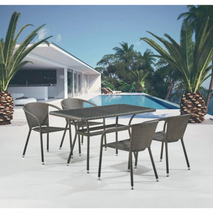 Комплект плетеной мебели T286A/Y137C-W53 Brown 4Pcs_0