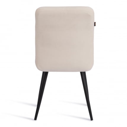 Стул обеденный Medeo флок , 47х56х89, молочный/черный, 4_3