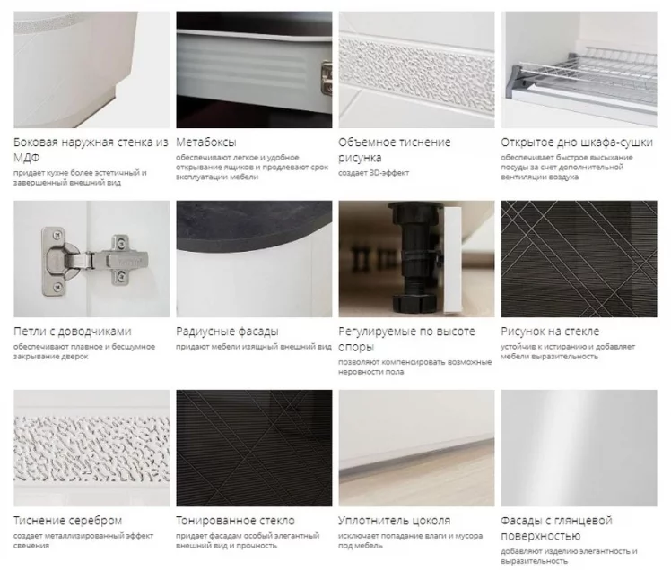 Кухонный гарнитур угловой (ширина 360х222 см) Бьянка 1_2