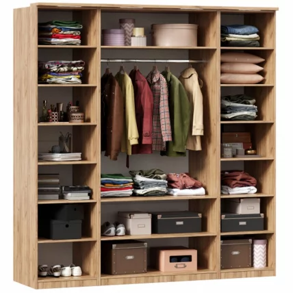 Шкаф четырехстворчатый Фиджи 006 Дуб Золотой Антрацит_2